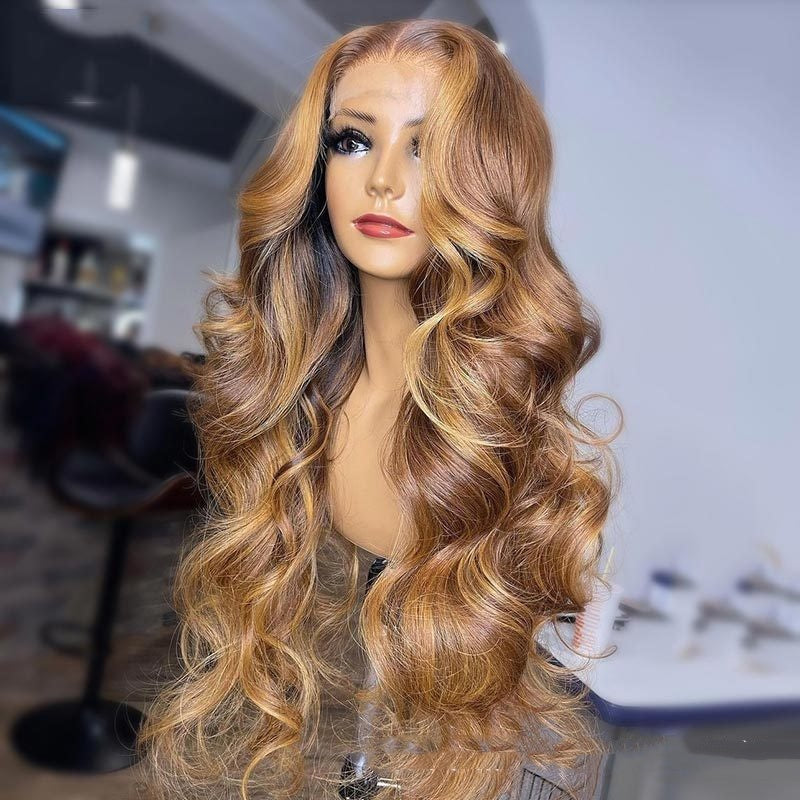 Honey Blonde Body Wave Wig – Premium Human Hair